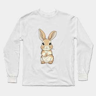 Cute shy light brown bunny Long Sleeve T-Shirt